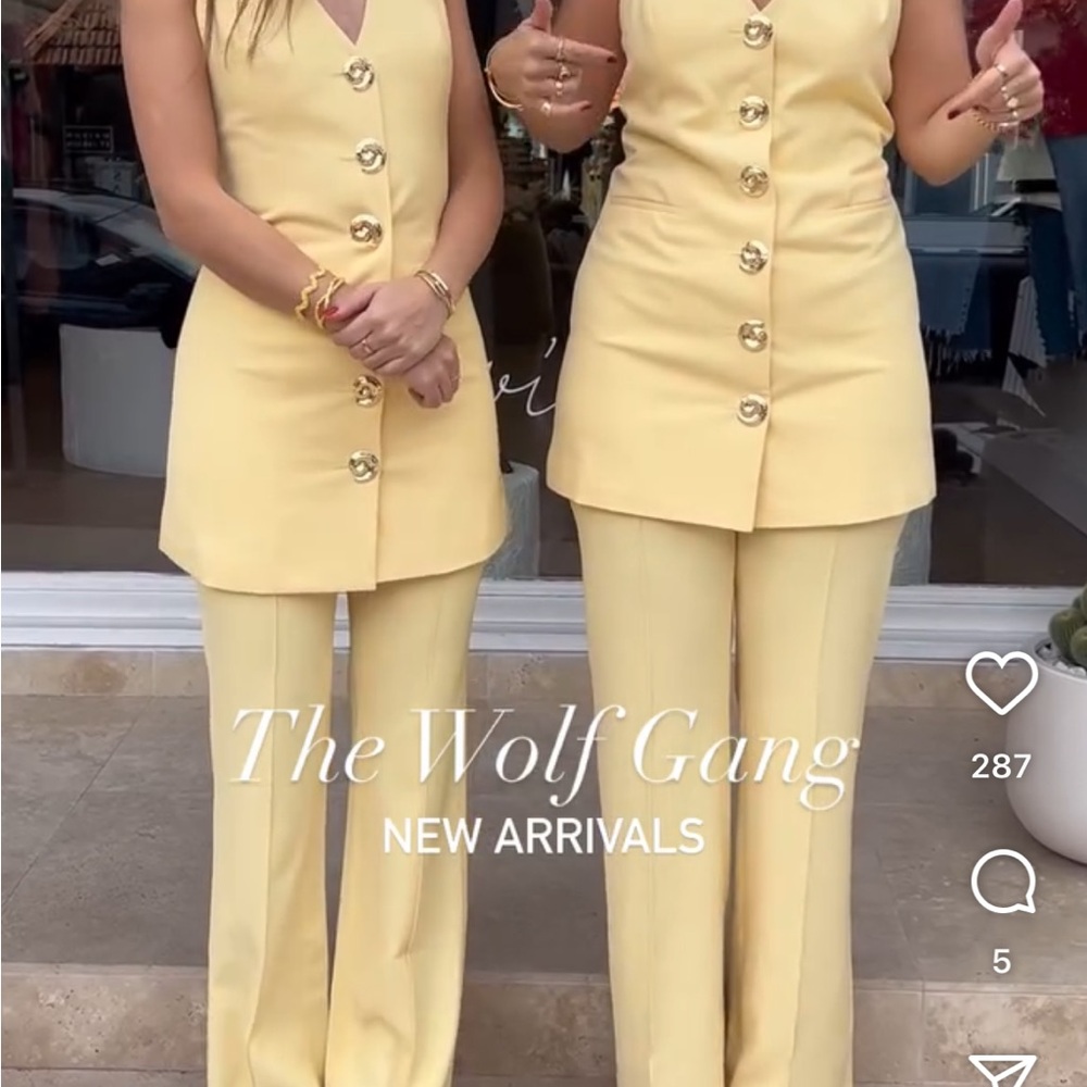 Yellow Lightweight Tailored Trousers - Picture 4 of 9